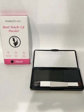 Hidden Crown Root Touch-Up Powder Black Water Resistant NWT